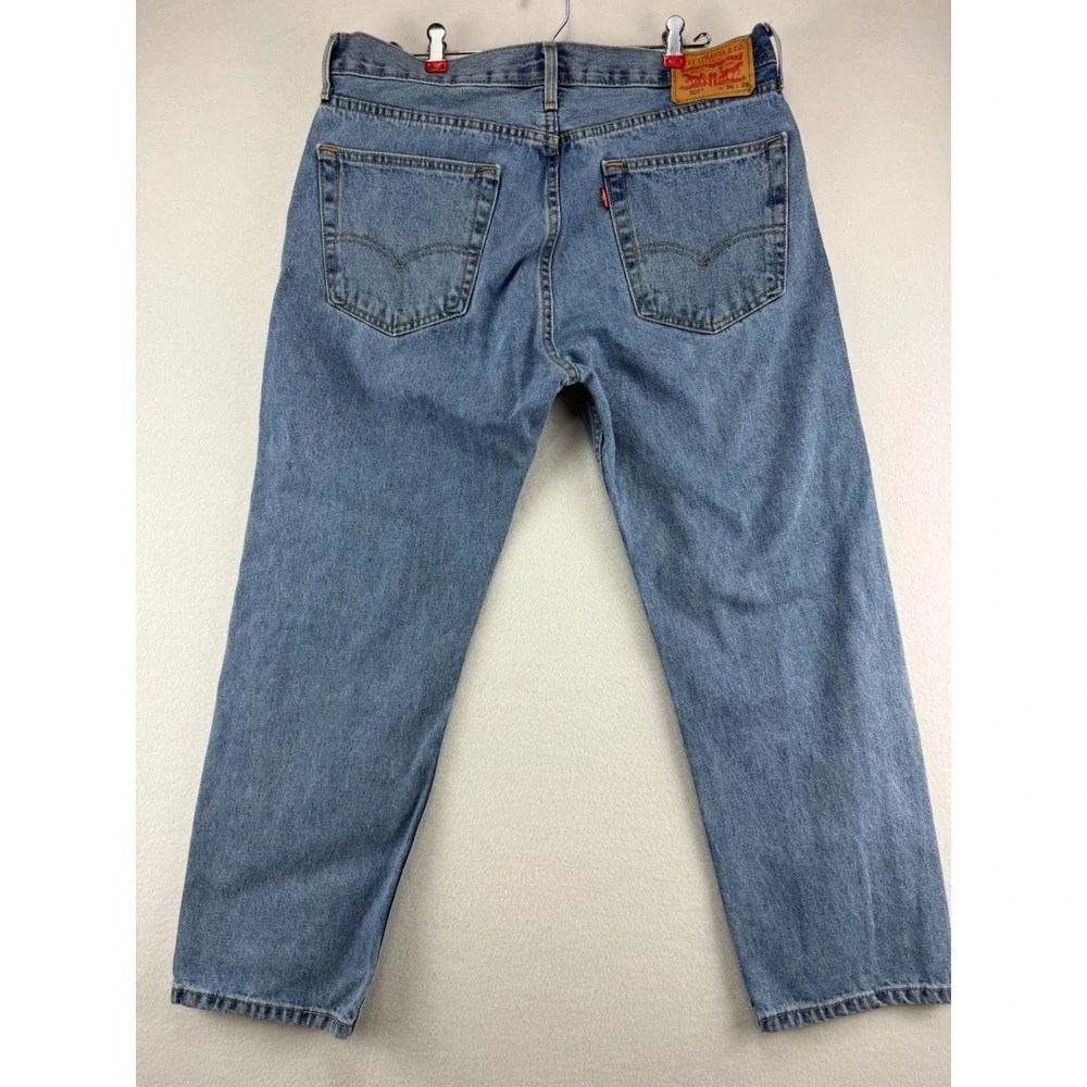 Levi's 505 Regular Fit‎ Jeans Mens 36x29 Blue Medium Wash Straight Leg Denim